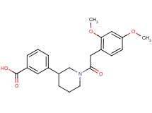3-{1-[(2,4-dimethoxyphenyl)acetyl]piperidin-3-yl}benzoic acid