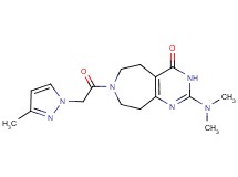 2-(dimethylamino)-7-[(3-methyl-1H-pyrazol-1-yl)acetyl]-3,5,6,7,8,9-hexahydro-4H-pyrimido[4,5-d]azepin-4-one