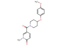 5-{[4-(4-methoxyphenoxy)-1-piperidinyl]carbonyl}-1-methyl-2(1H)-pyridinone