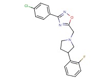 3-(4-chlorophenyl)-5-{[3-(2-fluorophenyl)-1-pyrrolidinyl]methyl}-1,2,4-oxadiazole