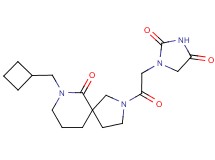 1-{2-[7-(cyclobutylmethyl)-6-oxo-2,7-diazaspiro[4.5]dec-2-yl]-2-oxoethyl}imidazolidine-2,4-dione