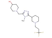 1-({4-methyl-5-[1-(3,3,3-trifluoropropyl)piperidin-3-yl]-4H-1,2,4-triazol-3-yl}methyl)piperidin-4-ol
