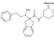 2-[methyl(2-phenylethyl)amino]-N-[(3S)-3-piperidinyl]-2-indanecarboxamide