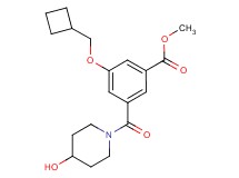 methyl 3-(cyclobutylmethoxy)-5-[(4-hydroxy-1-piperidinyl)carbonyl]benzoate