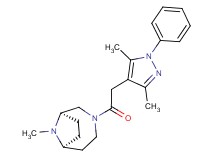 (1R*,6S*)-3-[(3,5-dimethyl-1-phenyl-1H-pyrazol-4-yl)acetyl]-9-methyl-3,9-diazabicyclo[4.2.1]nonane