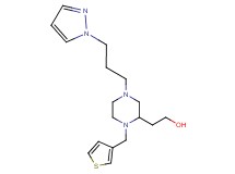 2-[4-[3-(1H-pyrazol-1-yl)propyl]-1-(3-thienylmethyl)-2-piperazinyl]ethanol