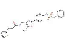 N-[(2-{4-[(benzylsulfonyl)amino]phenyl}-5-methyl-1,3-oxazol-4-yl)methyl]-3-(2-thienyl)propanamide
