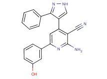 2-amino-6-(3-hydroxyphenyl)-4-(3-phenyl-1H-pyrazol-4-yl)nicotinonitrile
