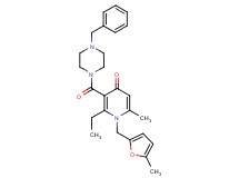 3-[(4-benzyl-1-piperazinyl)carbonyl]-2-ethyl-6-methyl-1-[(5-methyl-2-furyl)methyl]-4(1H)-pyridinone