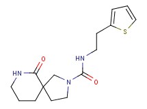 6-oxo-N-[2-(2-thienyl)ethyl]-2,7-diazaspiro[4.5]decane-2-carboxamide