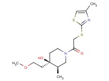 (3R*,4R*)-4-(2-methoxyethyl)-3-methyl-1-{[(4-methyl-1,3-thiazol-2-yl)thio]acetyl}piperidin-4-ol