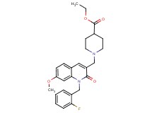 ethyl 1-{[1-(2-fluorobenzyl)-7-methoxy-2-oxo-1,2-dihydro-3-quinolinyl]methyl}-4-piperidinecarboxylate