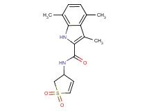 N-(1,1-dioxido-2,3-dihydro-3-thienyl)-3,4,7-trimethyl-1H-indole-2-carboxamide