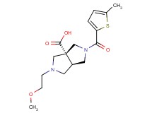(3aR*,6aR*)-2-(2-methoxyethyl)-5-[(5-methyl-2-thienyl)carbonyl]hexahydropyrrolo[3,4-c]pyrrole-3a(1H)-carboxylic acid
