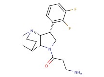 {3-[rel-(2R,3R,6R)-3-(2,3-difluorophenyl)-1,5-diazatricyclo[5.2.2.0~2,6~]undec-5-yl]-3-oxopropyl}amine dihydrochloride