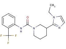 3-(1-ethyl-1H-imidazol-2-yl)-N-[2-(trifluoromethyl)phenyl]-1-piperidinecarboxamide