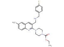 ethyl 4-(3-{[(4-fluorobenzyl)amino]methyl}-6-methyl-2-quinolinyl)-1-piperazinecarboxylate