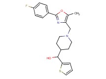 (1-{[2-(4-fluorophenyl)-5-methyl-1,3-oxazol-4-yl]methyl}-4-piperidinyl)(2-thienyl)methanol