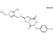 (3R,7S,8aS)-7-{[(1-ethyl-3-methyl-1H-pyrazol-4-yl)methyl]amino}-3-(4-hydroxybenzyl)hexahydropyrrolo[1,2-a]pyrazine-1,4-dione