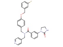 N-{4-[(3-fluorobenzyl)oxy]benzyl}-3-(2-oxo-1-imidazolidinyl)-N-(4-pyridinylmethyl)benzamide