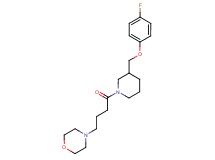 4-(4-{3-[(4-fluorophenoxy)methyl]-1-piperidinyl}-4-oxobutyl)morpholine