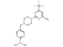 N,N-dimethyl-5-({4-[4-methyl-6-(trifluoromethyl)-2-pyrimidinyl]-1-piperazinyl}methyl)-2-pyrimidinamine