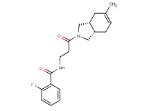 2-fluoro-N-{3-[(3aR*,7aS*)-5-methyl-1,3,3a,4,7,7a-hexahydro-2H-isoindol-2-yl]-3-oxopropyl}benzamide