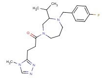 1-(4-fluorobenzyl)-2-isopropyl-4-[3-(4-methyl-4H-1,2,4-triazol-3-yl)propanoyl]-1,4-diazepane