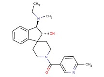 (2R*,3R*)-3-[ethyl(methyl)amino]-1'-[(6-methyl-3-pyridinyl)carbonyl]-2,3-dihydrospiro[indene-1,4'-piperidin]-2-ol