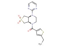 (4aS*,7aR*)-1-[(5-ethyl-3-thienyl)carbonyl]-4-pyrimidin-2-yloctahydrothieno[3,4-b]pyrazine 6,6-dioxide