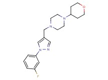 1-{[1-(3-fluorophenyl)-1H-pyrazol-4-yl]methyl}-4-(tetrahydro-2H-pyran-4-yl)piperazine