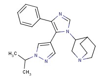 3-[5-(1-isopropyl-1H-pyrazol-4-yl)-4-phenyl-1H-imidazol-1-yl]quinuclidine