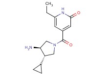 4-{[(3R*,4S*)-3-amino-4-cyclopropylpyrrolidin-1-yl]carbonyl}-6-ethylpyridin-2(1H)-one