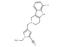 4-[(6-chloro-1,3,4,5-tetrahydro-2H-pyrido[4,3-b]indol-2-yl)methyl]-1-ethyl-1H-pyrrole-2-carbonitrile