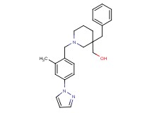 {3-benzyl-1-[2-methyl-4-(1H-pyrazol-1-yl)benzyl]-3-piperidinyl}methanol