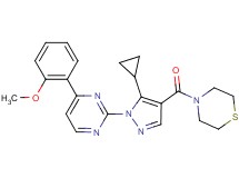 4-({5-cyclopropyl-1-[4-(2-methoxyphenyl)-2-pyrimidinyl]-1H-pyrazol-4-yl}carbonyl)thiomorpholine
