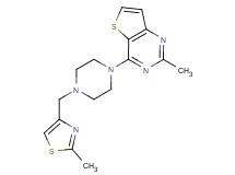 2-methyl-4-{4-[(2-methyl-1,3-thiazol-4-yl)methyl]piperazin-1-yl}thieno[3,2-d]pyrimidine