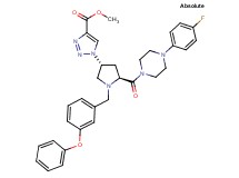 methyl 1-[(3R,5S)-5-{[4-(4-fluorophenyl)-1-piperazinyl]carbonyl}-1-(3-phenoxybenzyl)-3-pyrrolidinyl]-1H-1,2,3-triazole-4-carboxylate