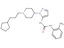 N-{1-[1-(3-cyclopentylpropyl)-4-piperidinyl]-1H-pyrazol-5-yl}-N'-(2-methylphenyl)urea