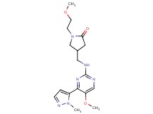 1-(2-methoxyethyl)-4-({[5-methoxy-4-(1-methyl-1H-pyrazol-5-yl)pyrimidin-2-yl]amino}methyl)pyrrolidin-2-one