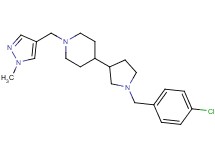 4-[1-(4-chlorobenzyl)-3-pyrrolidinyl]-1-[(1-methyl-1H-pyrazol-4-yl)methyl]piperidine