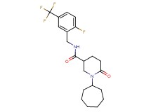 1-cycloheptyl-N-[2-fluoro-5-(trifluoromethyl)benzyl]-6-oxo-3-piperidinecarboxamide