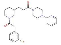 1-(3-{1-[(3-fluorophenyl)acetyl]-3-piperidinyl}propanoyl)-4-(2-pyridinyl)piperazine