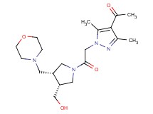 1-(1-{2-[(3R*,4R*)-3-(hydroxymethyl)-4-(morpholin-4-ylmethyl)pyrrolidin-1-yl]-2-oxoethyl}-3,5-dimethyl-1H-pyrazol-4-yl)ethanone