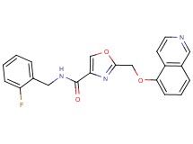 N-(2-fluorobenzyl)-2-[(5-isoquinolinyloxy)methyl]-1,3-oxazole-4-carboxamide