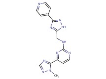 4-(1-methyl-1H-1,2,4-triazol-5-yl)-N-[(3-pyridin-4-yl-1H-1,2,4-triazol-5-yl)methyl]pyrimidin-2-amine