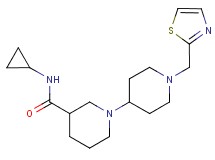 N-cyclopropyl-1'-(1,3-thiazol-2-ylmethyl)-1,4'-bipiperidine-3-carboxamide