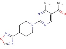 1-{4-methyl-2-[4-(1,2,4-oxadiazol-3-yl)piperidin-1-yl]pyrimidin-5-yl}ethanone