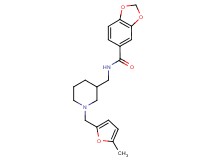 N-({1-[(5-methyl-2-furyl)methyl]-3-piperidinyl}methyl)-1,3-benzodioxole-5-carboxamide