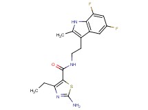 2-amino-N-[2-(5,7-difluoro-2-methyl-1H-indol-3-yl)ethyl]-4-ethyl-1,3-thiazole-5-carboxamide